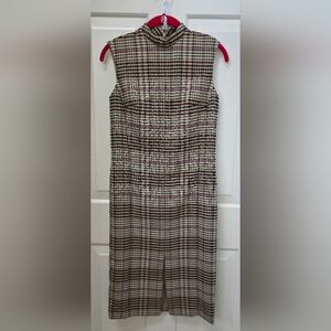 Ann Taylor Elegant Plaid Sleeveless Dress Size 0P-NWT